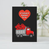 Carte De Remerciements Un camion de la Saint-Valentin (Debout devant)