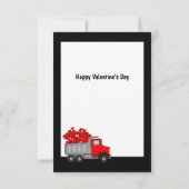 Carte De Remerciements Un camion de la Saint-Valentin (Dos)