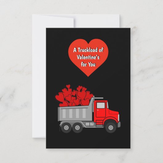 Carte De Remerciements Un camion de Saint-Valentin (Devant)