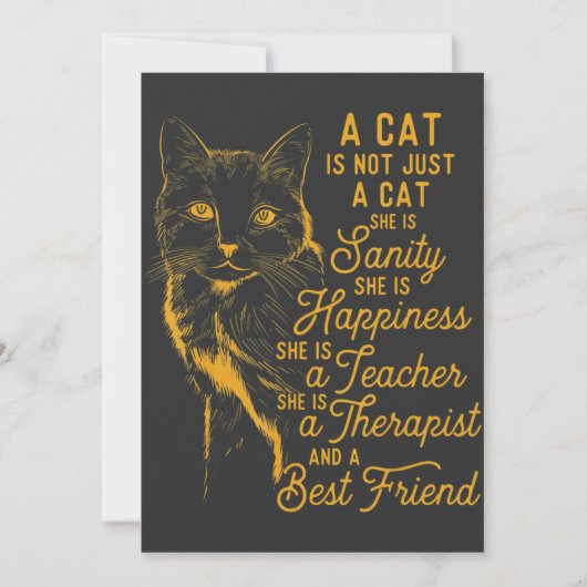 Carte De Remerciements Un Chat N'Est Pas Seulement Un Chat Amoureux des c (Devant)