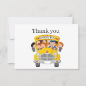 Carte De Remerciements Un chauffeur de bus cool ajoute un sentiment (Devant)