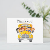 Carte De Remerciements Un chauffeur de bus cool ajoute un sentiment (Debout devant)