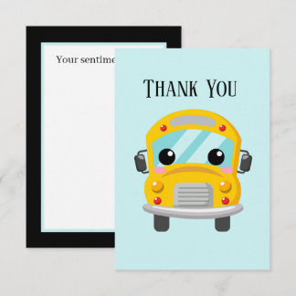 Carte De Remerciements Un chauffeur de bus scolaire