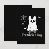 Carte De Remerciements Un chien de taureau français à Halloween (Devant / Derrière)