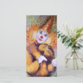 Carte De Remerciements Un clown doux jouant du violon (Debout devant)
