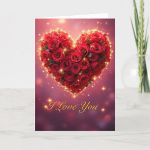 Carte De Remerciements Un coeur d'amour : Le plaisir de la Saint Valentin