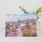 Carte De Remerciements Un Dally serré et un Latigo perdu par C. M. Russel (Debout devant)