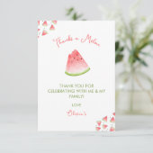 Carte De Remerciements Un dans la pastèque Melon Anniversaire (Debout devant)