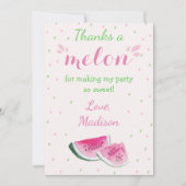 Carte De Remerciements Un Dans Un Melon Cute Watermelon Premier Anniversa (Devant)