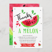 Carte De Remerciements Un dans un melon premier anniversaire (Devant / Derrière)