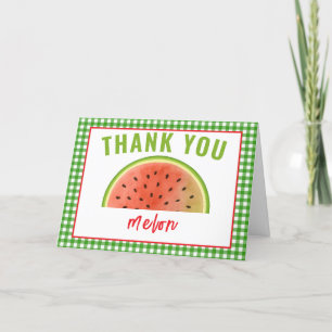 Carte De Remerciements Un dans une Parties scintillant Melon Watermelon 1