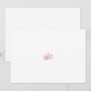 Carte De Remerciements Un design floral rouge et noir éclatant,