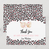 Carte De Remerciements Un Empreinte de léopard sauvage Anniversaire de l' (Devant / Derrière)