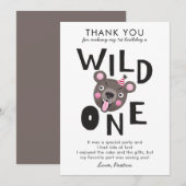 Carte De Remerciements Un ęr anniversaire sauvage (Devant / Derrière)