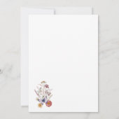 Carte De Remerciements Un fleur sauvage Souhaite Un Baby shower En Fleur (Dos)