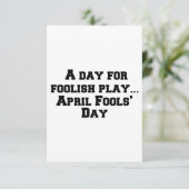 Carte De Remerciements Un jour pour une pièce stupide... April Fools’ Day (Debout devant)