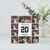 Carte De Remerciements Un joyeux anniversaire 10 photo Collage (Debout devant)