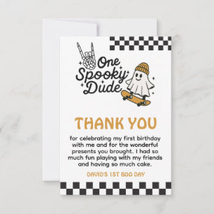 Carte De Remerciements Un joyeux anniversaire Halloween pour un type effr