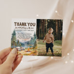 Carte De Remerciements Un Joyeux Camper Rustique 1er anniversaire<br><div class="desc">Un joyeux Camper Rustique 1er Carte de remerciements d'anniversaire</div>