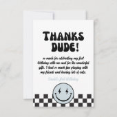 Carte De Remerciements Un joyeux Dude Blue Photo Anniversaire (Devant)