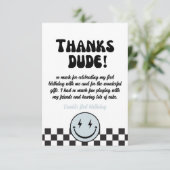 Carte De Remerciements Un joyeux Dude Blue Photo Anniversaire (Debout devant)