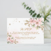 Carte De Remerciements Un joyeux petit Baby shower Blush Winter RSVP cart (Debout devant)