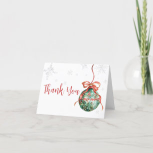 Carte De Remerciements Un joyeux petit Baby shower de Noël