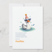 Carte De Remerciements Un joyeux premier anniversaire d'oie (Dos)