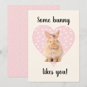 Carte De Remerciements Un lapin t'aime bien