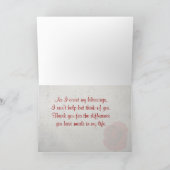 Carte De Remerciements Un merveilleux souhait spécial pour une joyeuse fê (Intérieur)