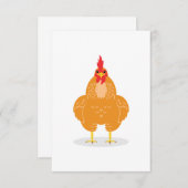 Carte De Remerciements Un mignon poulet (Devant / Derrière)