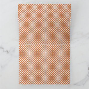 Carte De Remerciements un motif géométrique orange et blanc