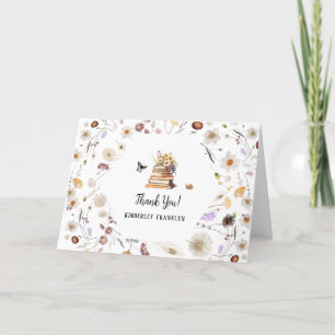 Carte De Remerciements Un nouveau Baby shower de chapitre Fleur sauvage d