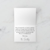 Carte De Remerciements Un nouveau chapitre commence  (Intérieur)