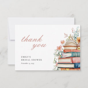 Carte De Remerciements Un nouveau chapitre commence Livres Shower de mari