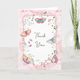 Carte De Remerciements Un Papillon Bébé Est En Chemin De Baby shower