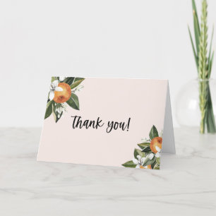 Carte De Remerciements Un petit Baby shower de fille Clementine Cutie