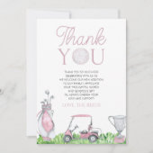 Carte De Remerciements Un Petit Baby shower De Golf Rose Putter (Devant)