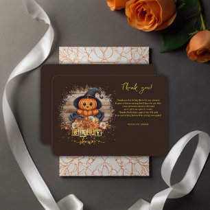 Carte De Remerciements Un Petit Baby shower De Parties scintillant Kawaii