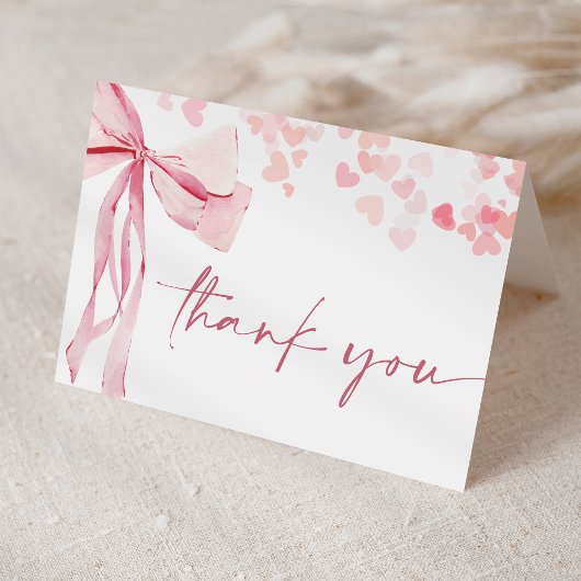 Carte De Remerciements Un petit Baby shower de Saint Valentin
