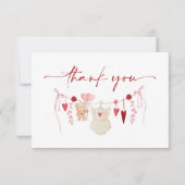 Carte De Remerciements Un petit Baby shower de Saint Valentin (Devant)
