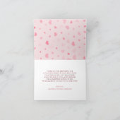 Carte De Remerciements Un petit Baby shower de Saint Valentin (Intérieur)