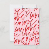 Carte De Remerciements Un petit Baby shower de Saint Valentin (Dos)