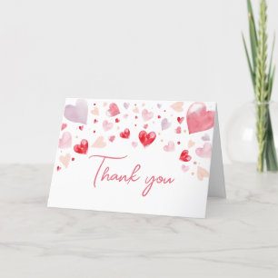 Carte De Remerciements Un petit Baby shower de Saint-Valentin