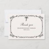 Carte De Remerciements Un petit Baby shower d'Halloween Bow Black Bow (Devant)