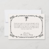 Carte De Remerciements Un petit Baby shower d'Halloween Bow Black Bow (Dos)