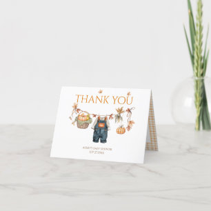 Carte De Remerciements Un petit Baby shower Rustique Boho Automne Un Peu