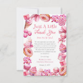 Carte De Remerciements Un petit bébé doux Baby shower de fille de cadre d (Devant)