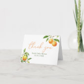 Carte De Remerciements Un Petit Bébé Mignon Est En Route Fête Prénatale O (Devant)