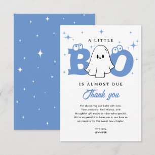 Carte De Remerciements Un Petit Boo Boy Cute Ghost Halloween Baby shower